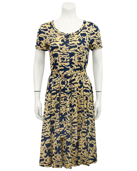 Yellow and Navy Dress