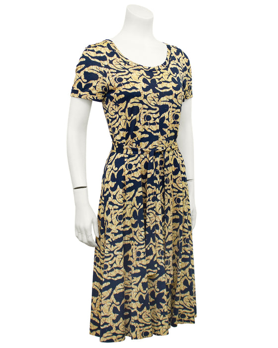 Yellow and Navy Dress