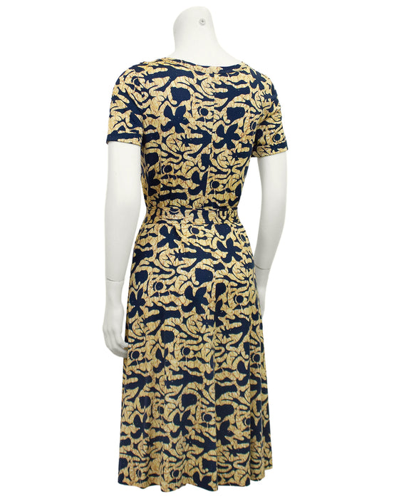 Yellow and Navy Dress