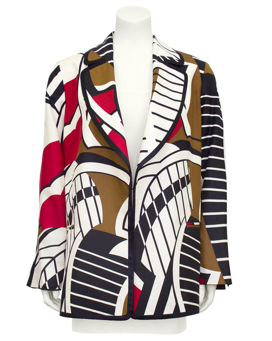 Multi Colour Graphic Blazer