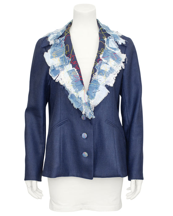 Denim Patchwork Blazer