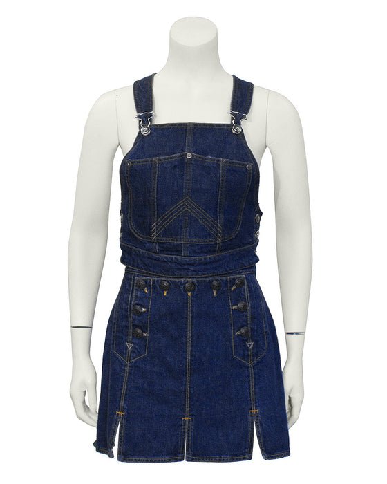 Denim Bib and Mini Skirt