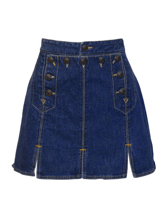 Denim Bib and Mini Skirt – Vintage Couture