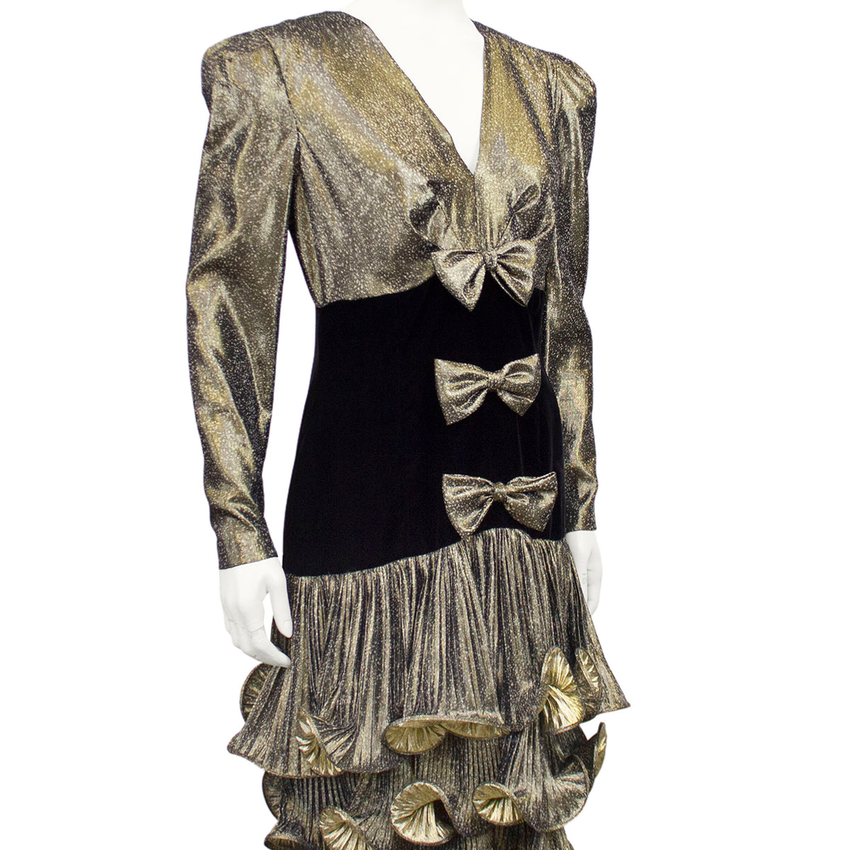 Gold Lamé Cocktail Dress – Vintage Couture