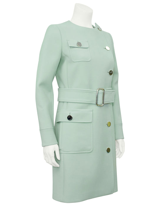 Green Retro Mod Spring Coat