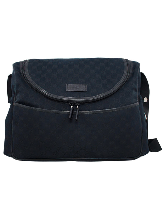 Black Monogram Canvas Diaper Bag