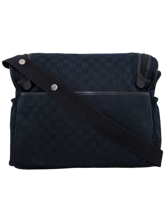 Black Monogram Canvas Diaper Bag