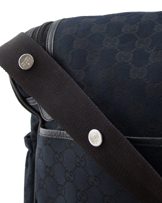 Black Monogram Canvas Diaper Bag