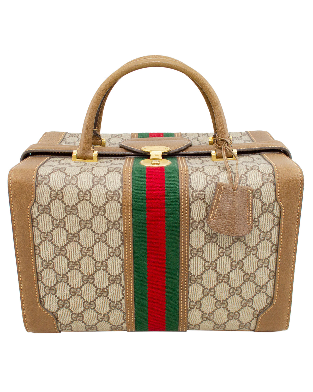 Monogram Leather Hard Train Vanity Case – Vintage Couture