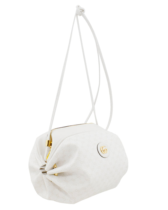 White Monogram Candy Bag