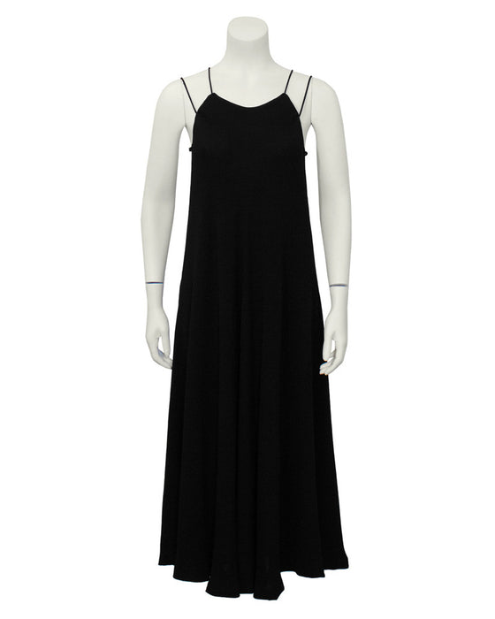 Black Double Strap Evening Dress