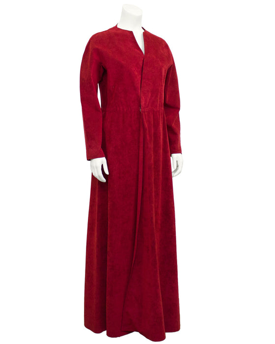 Red Ultra Suede Gown