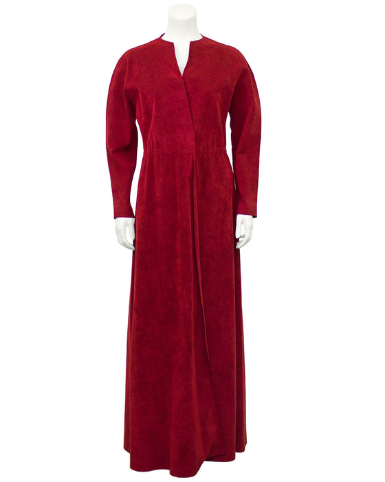 Red Ultra Suede Gown