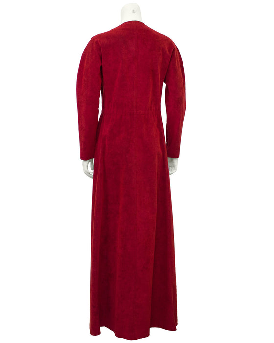 Red Ultra Suede Gown
