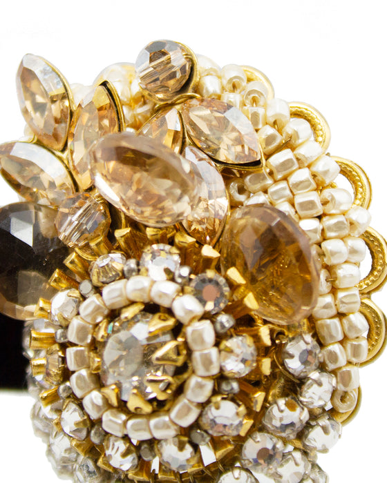 Shell Embellished Clip On Earrings