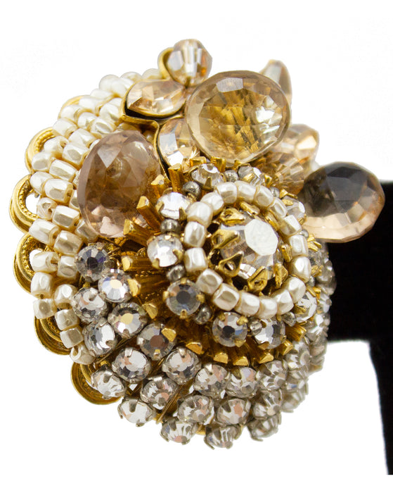 Shell Embellished Clip On Earrings