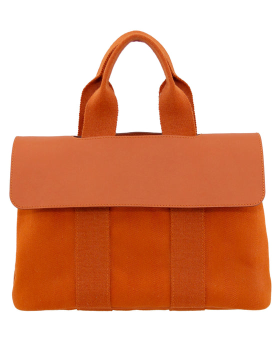 Orange Valparaiso PM Toile & Leather Bag