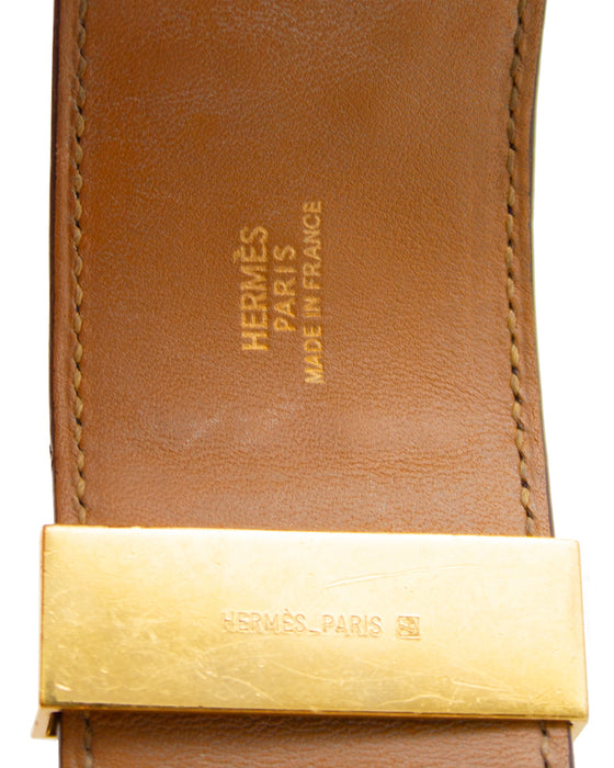 Purple Box Leather Collier de Chien Cuff