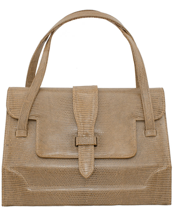 Taupe Reptile Effect Handbag