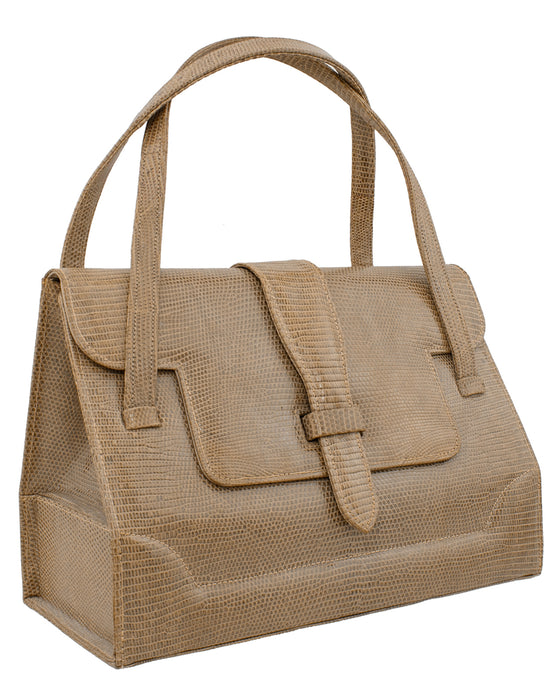 Taupe Reptile Effect Handbag