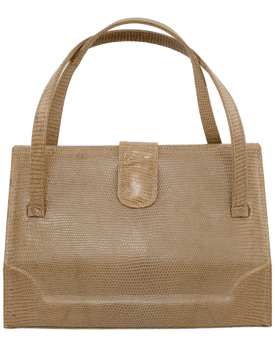 Taupe Reptile Effect Handbag