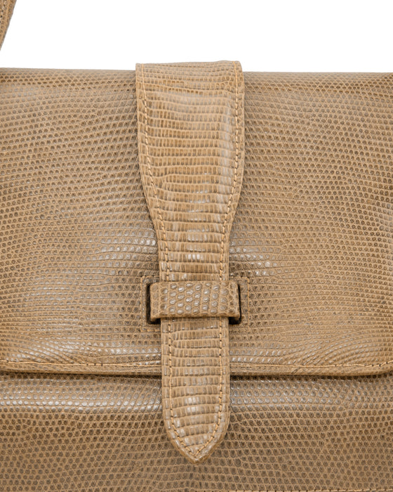 Taupe Reptile Effect Handbag