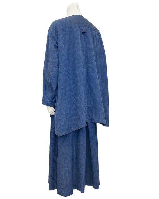 Blue Cotton Oversize Ensemble