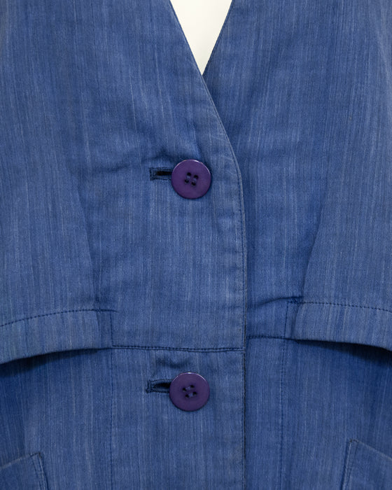 Blue Cotton Oversize Ensemble
