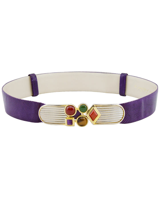 Purple Belt with Cabochons