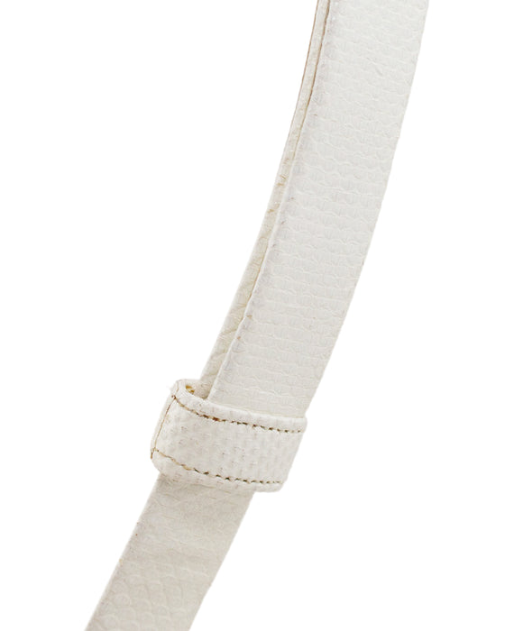 White and Gold Judith Leiber Skin Belt