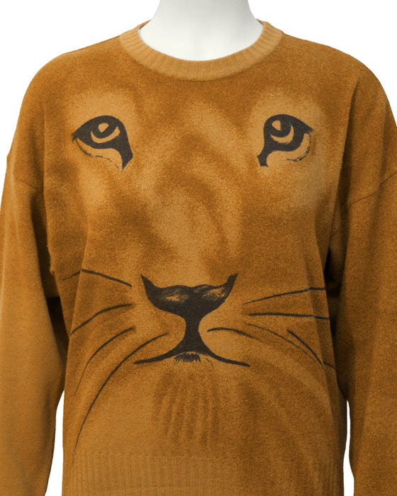 Brown Lion Face Knit Set