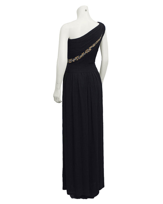 Black One shoulder gown