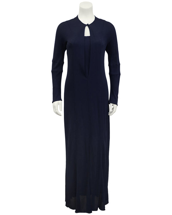 Navy Jersey Gown