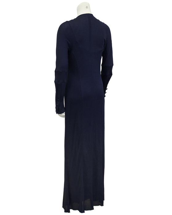 Navy Jersey Gown