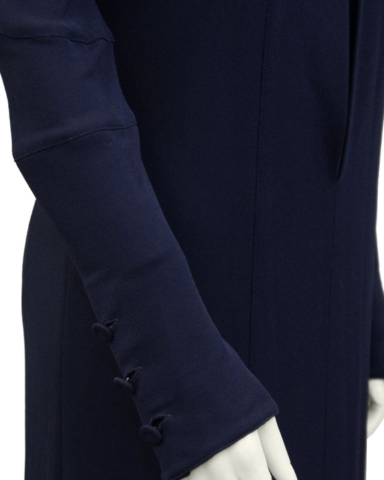 Navy Jersey Gown