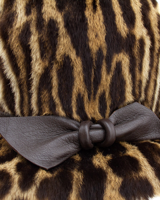 Stencil Fur Faux Leopard Bowler Hat