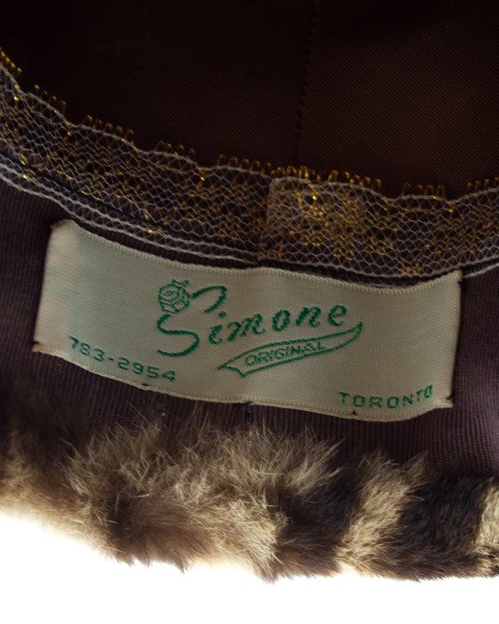 Stencil Fur Faux Leopard Bowler Hat