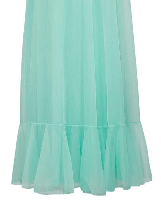 Sea Foam Green Poly Chiffon Nightgown