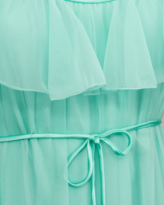 Sea Foam Green Poly Chiffon Nightgown