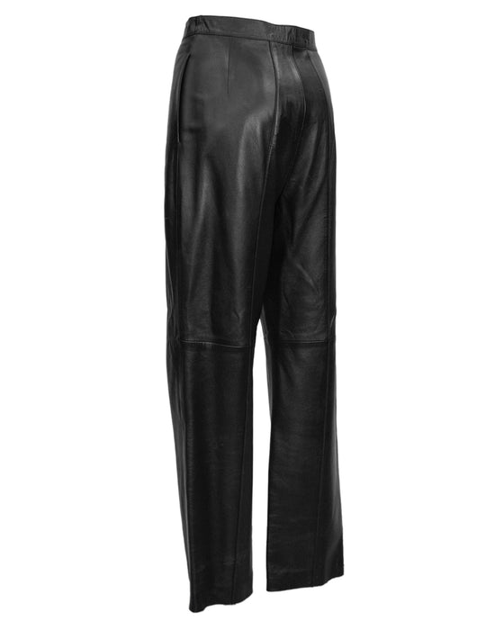 Black Leather High Waisted Pants