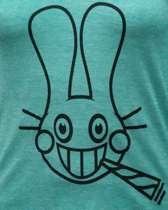 Teal long sleeve shirt with bunny image