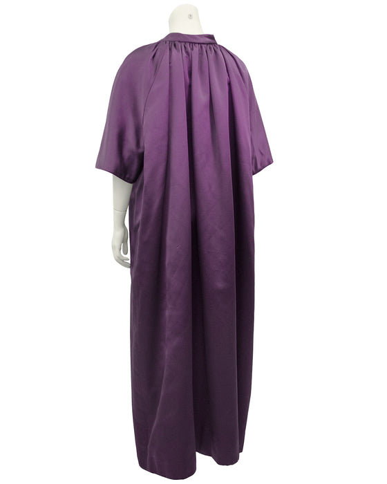 Purple Velvet Gown and Satin Evening Coat