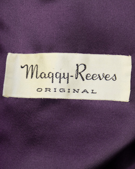 Purple Velvet Gown and Satin Evening Coat
