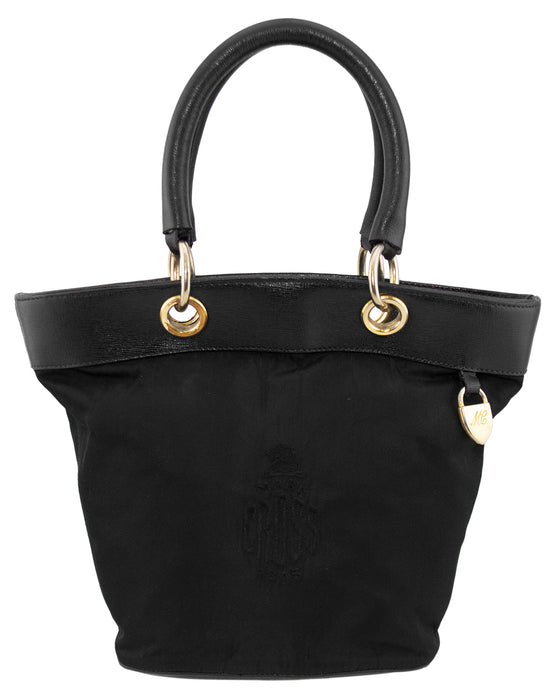 Black Nylon Bucket Bag