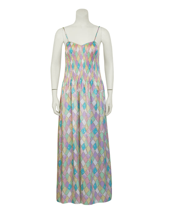 Multi Color Pastel Pleated Dress