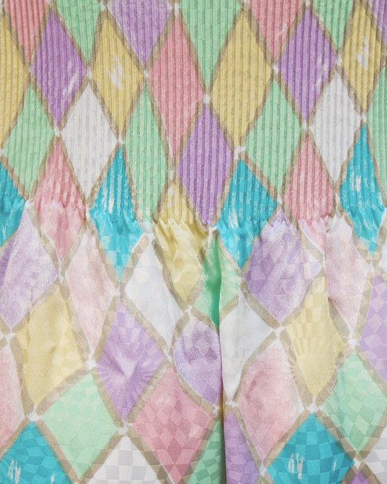 Multi Color Pastel Pleated Dress