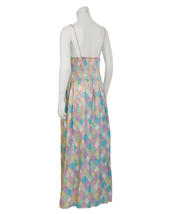 Multi Color Pastel Pleated Dress