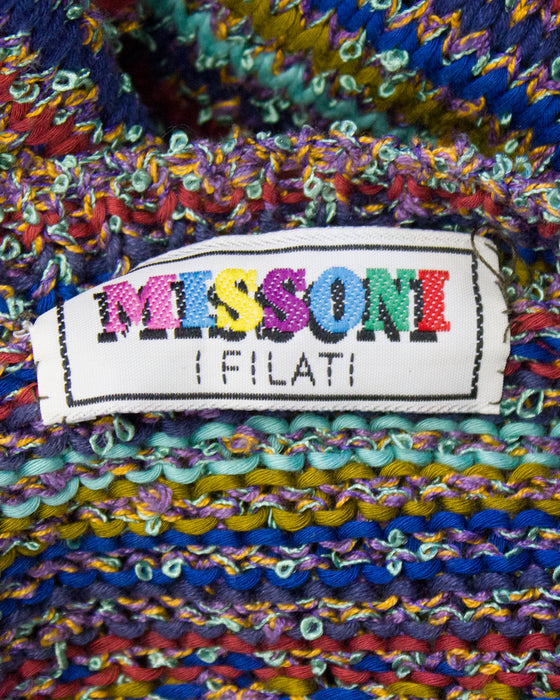 Multi-color Knit V neck sweater