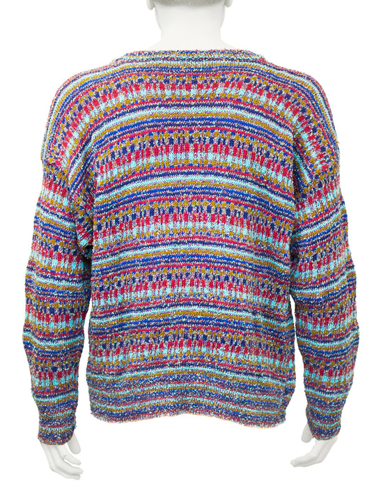 Multi-color Knit V neck sweater