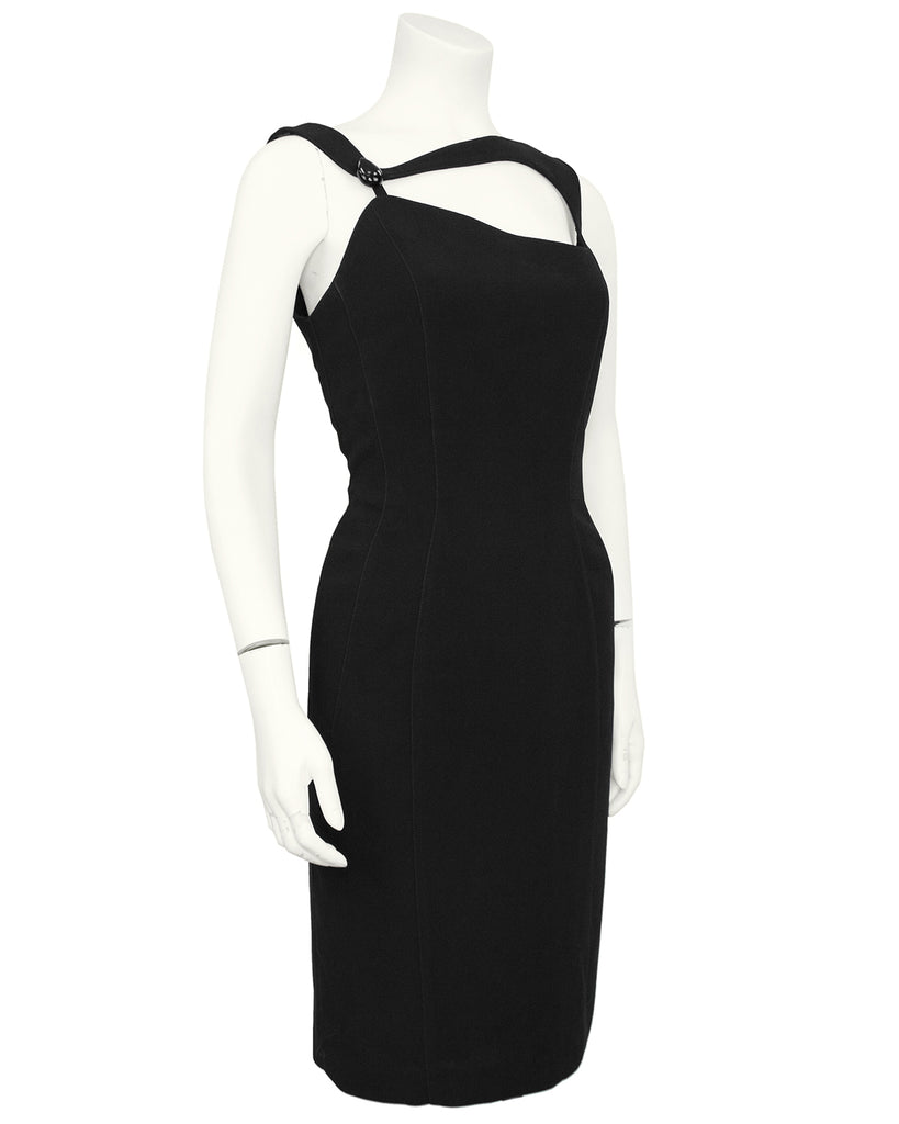 white christmas dresses Mugler Asymmetric Knit Cut-Out Dress
